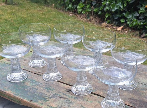 Image 1 of 8 vintage Champagne glazen Rosenthal BACCHUS 