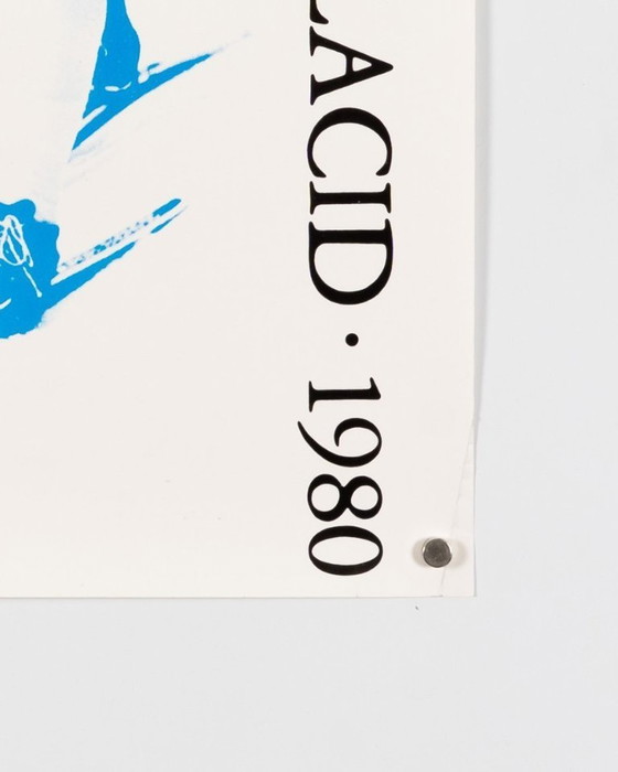 Image 1 of Lake Placid 1980 Ski Cross – 1980 – Poster olimpico originale d'epoca – Sport vintage – 63,5x48,5 cm