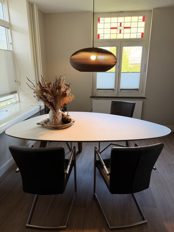 Image 1 of Castelijn Circlips 2 & Leather sled-leg chairs