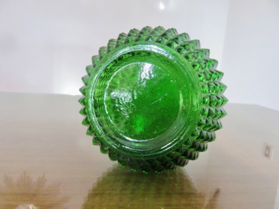 Image 1 of Empoli Italië karaf van groen diamantvormig glas