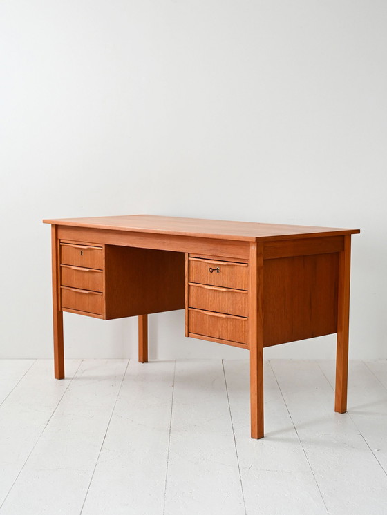 Image 1 of Vintage Scandinavian Teak Desk, 1960s