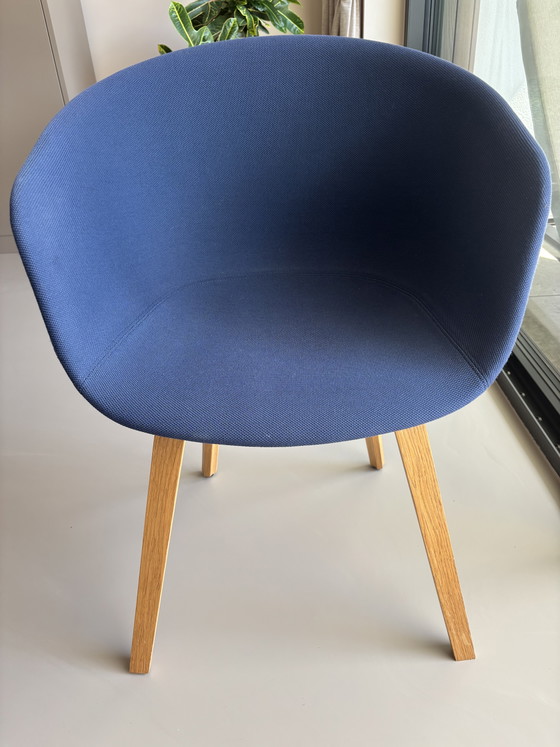 Te Koop. 5 Blauwe Stoelen Merk Hay – Eetkamerstoelen, Wood, Cotton (photo 4 of 10)