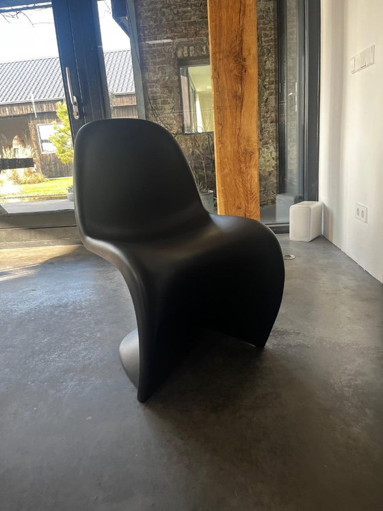 Image 1 of 2x Silla Panton original negra (clásico del diseño de Verner Panton, producido por Vitra).
