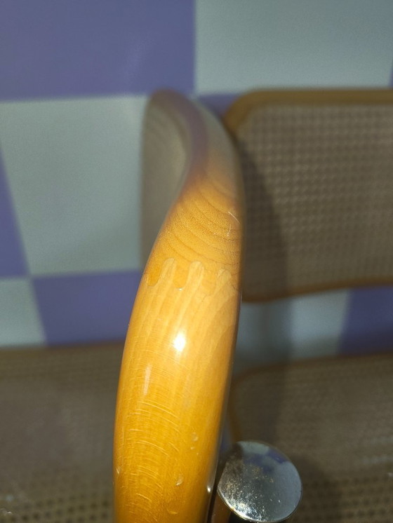 Image 1 of Ensemble de 2 chaises B32 de Marcel Breuer, piètement traîneau chromé