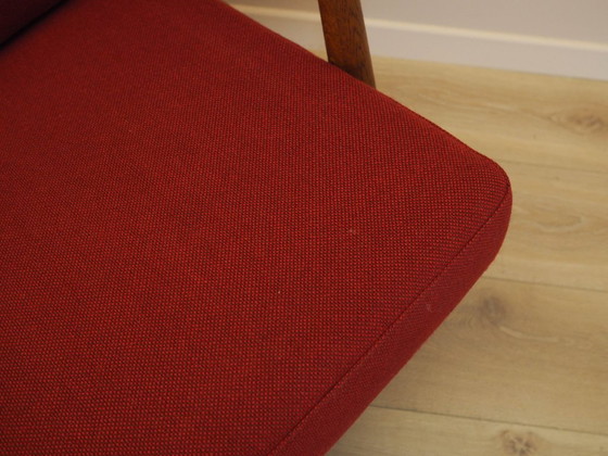 Image 1 of Canapé rouge CIGAR, design danois, années 1960, designer : Hans J. Wegner, fabricant : Getama