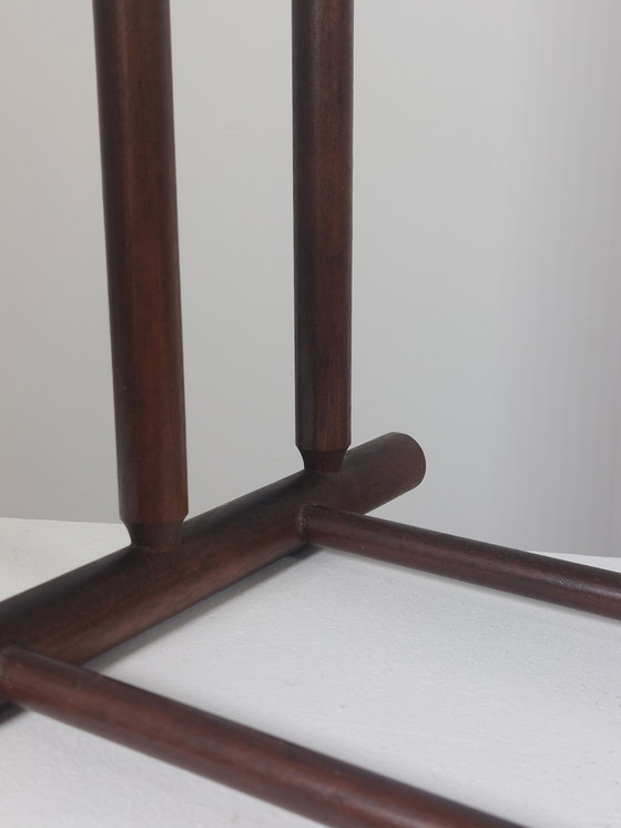 Image 1 of Valet de chambre vintage en bambou de style chinoiserie, portant à vêtements