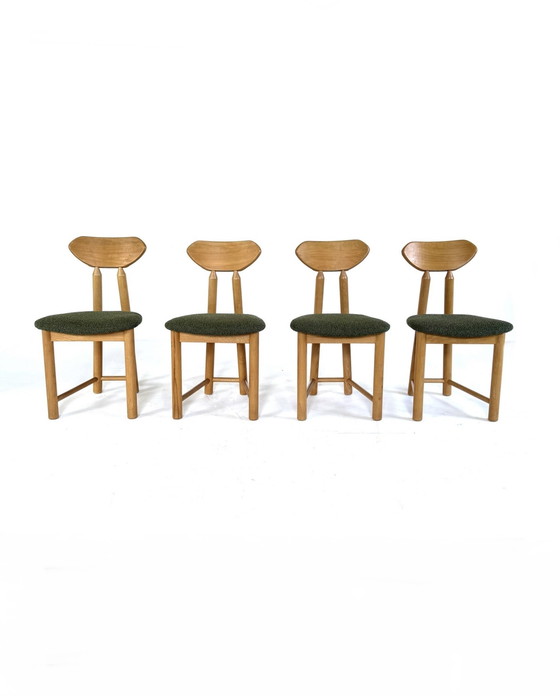 Image 1 of 4x Chaise de salle à manger brutaliste '80