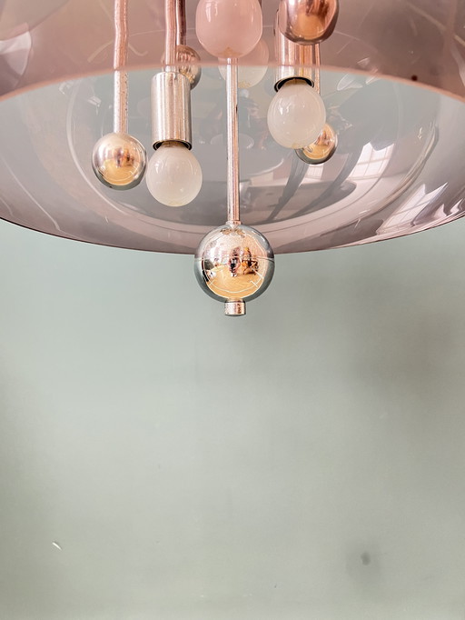 Lampada a sospensione Space Age con paralume in plastica