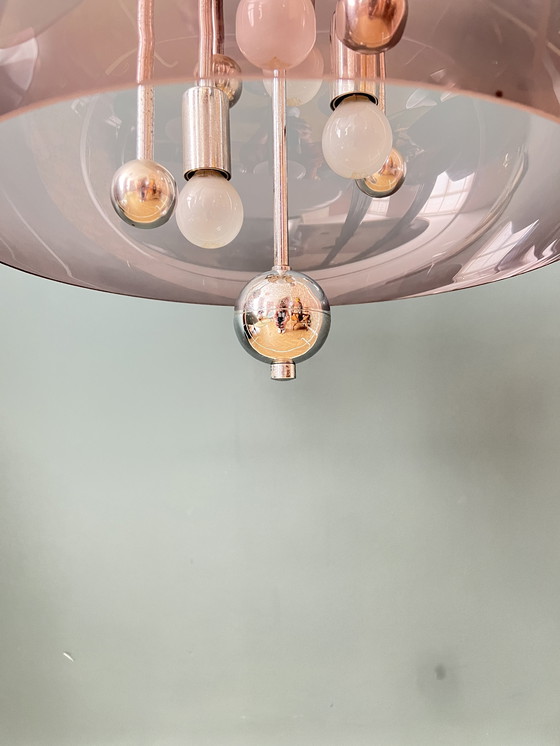 Image 1 of Lampada a sospensione Space Age con paralume in plastica