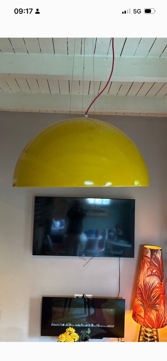 Vintage Space age dome lamp – Pendant lamps, Metal, Fiberglass (photo 3 of 5)