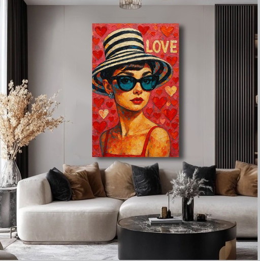 Alberto RICARDO - Audrey Hepburn - Toile d'artiste