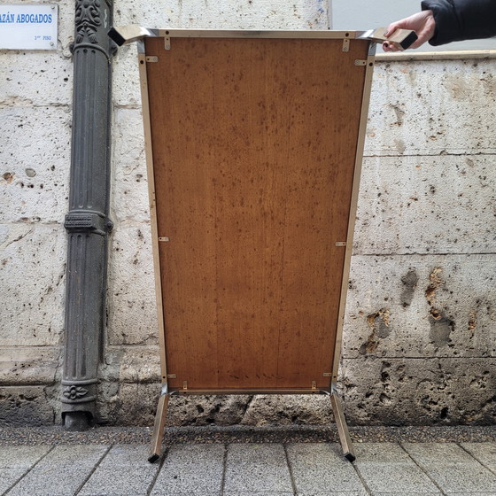 Image 1 of Table basse en bois de ronce et acier, style Guy Lefèvre, années 70 – France