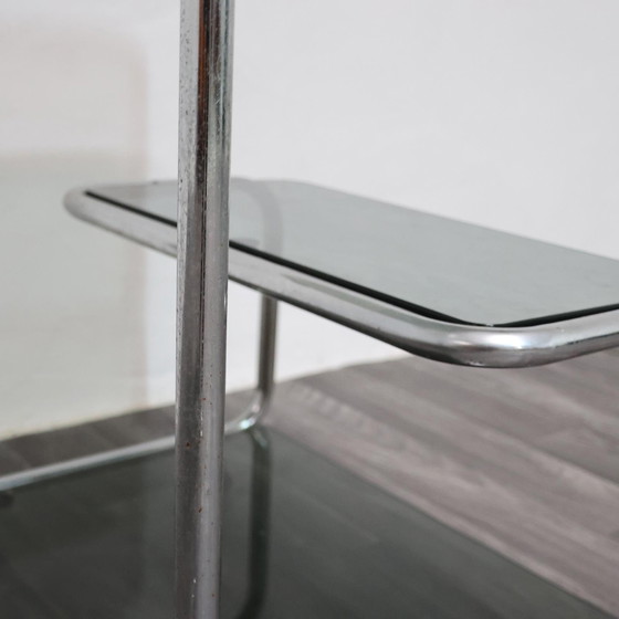 Image 1 of Carrello Portavivande Triplo Ripiano Anni 70 Acciaio Design Modernariato