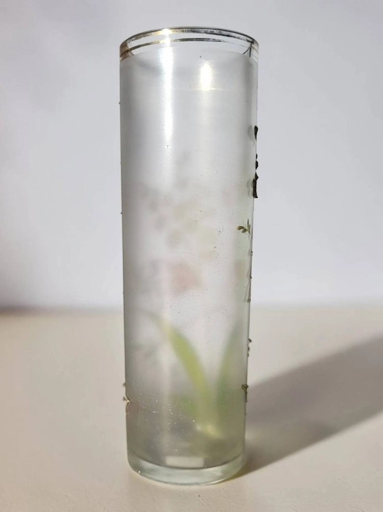 Art Nouveau enamelled glass cylinder vase – Crystal (photo 5 of 8)