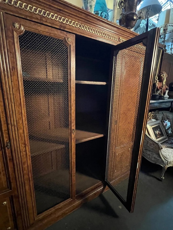 Louis XVI stijl Boekenkast., Boekenkasten, Hout, Bruin (foto 6 van 7)
