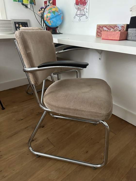 2 chaises Gispen d'occasion – Chaises de salle à manger, Metal, Textile (photo 4 of 5)