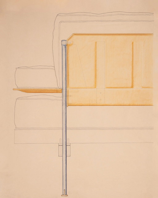 B&B italia diesis. Antonio citterio Paolo naovo 1979 – banken, Leather, Metal