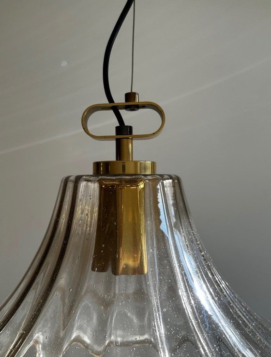 Vintage Glashütte Limburg Hanglamp Jaren 70 Met Bubbelglas – Hanglampen, Other (photo 3 of 5)