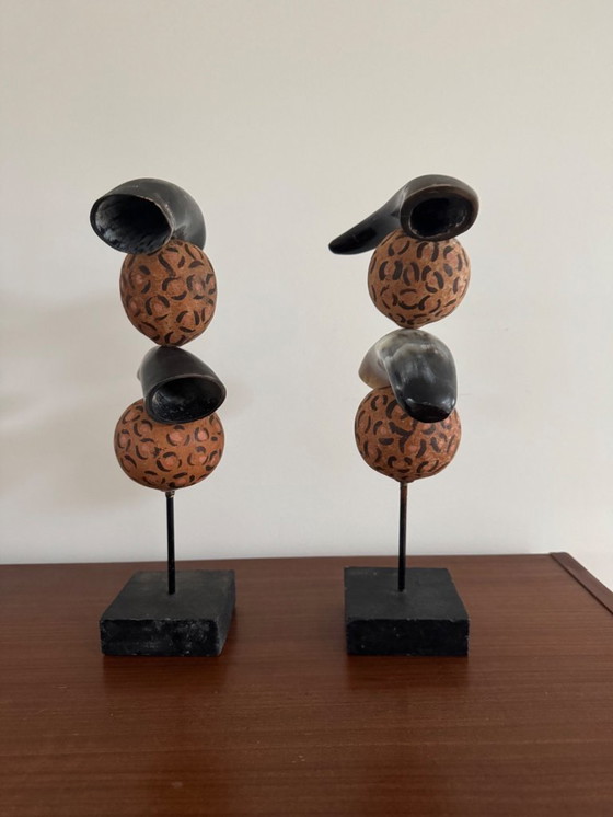 Image 1 of Rare sculture in corno di bufalo