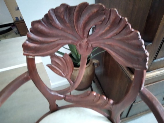 Set di 2 poltrone in stile Art Nouveau. – Textile, Wood (photo 2 of 13)