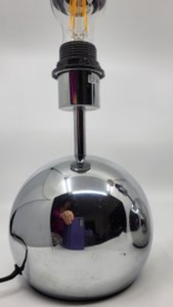 Image 1 of Eye Ball Lampen aus Chrom Frankreich Space Age 1960 Set von 2