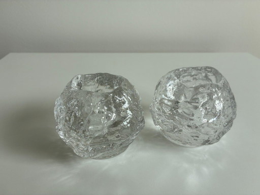 Kosta Boda Snowball, set van 2 stuks