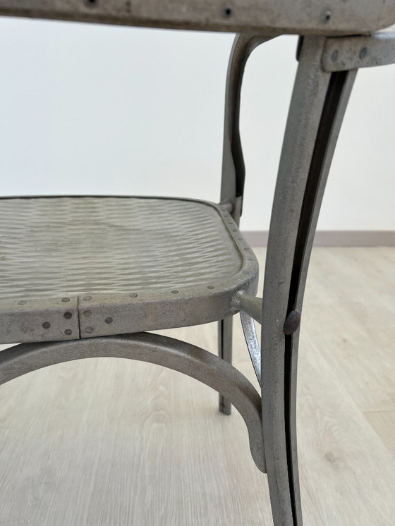 Image 1 of Aluminiumstühle - Avec-Plakette « Gaston Viort - Salon de Provence »