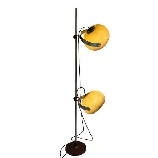 Dijkstra - Rare Model - Space Age Design / Lampadaire MCM avec deux abat-jours