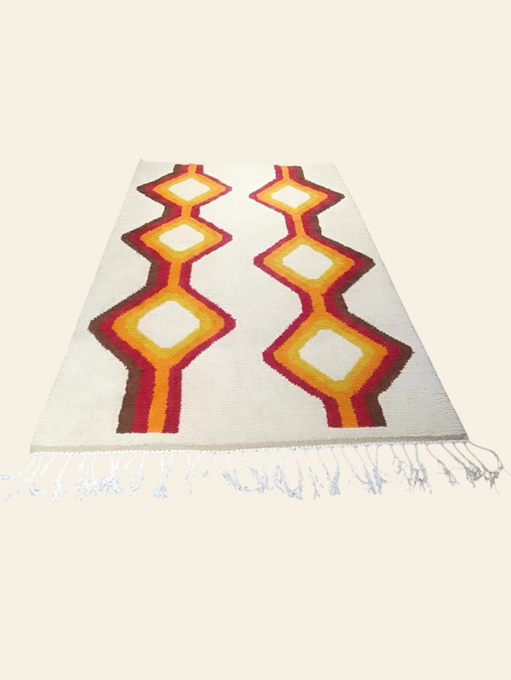 Image 1 of Vintage rug Berber 2x3 wool interior wool rug retro