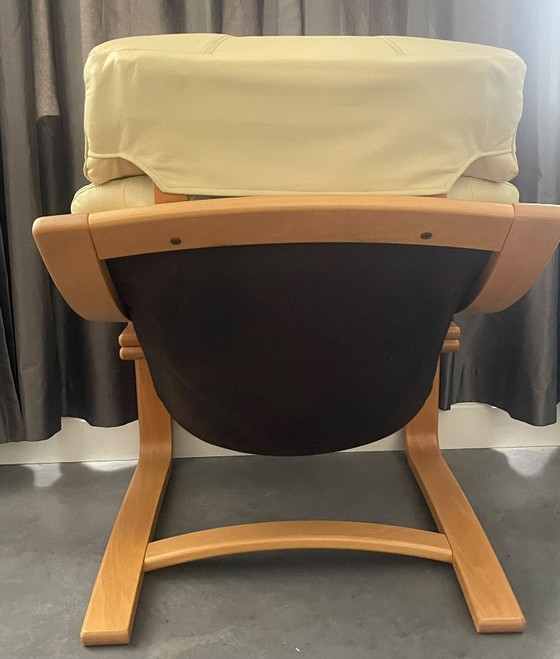 Poltrona lounge Apollo danese / poltrona disegnata da Svend Skipper – Poltrone, Pelle, Tessile (photo 6 of 7)