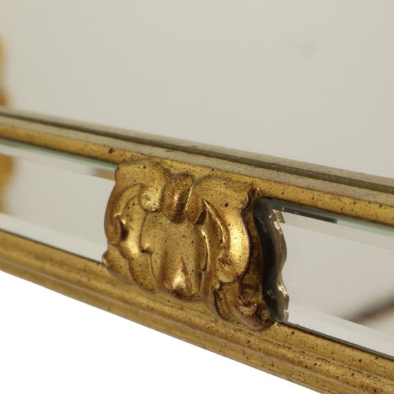 Grote Vintage Deknudt Spiegel Hollywood Regency Jaren 70 Design – Glass (photo 14 of 19)