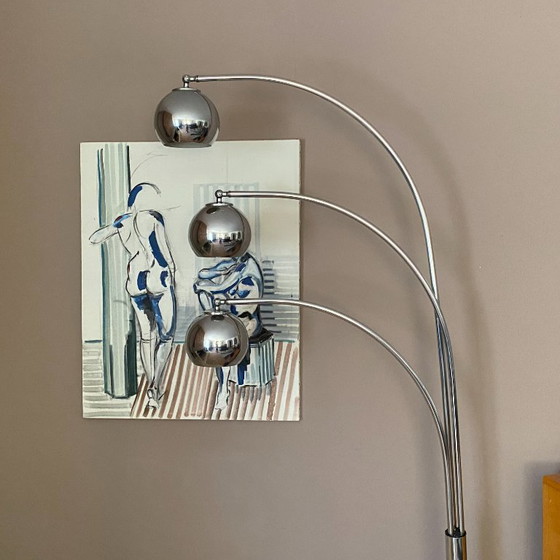 Lampada da terra Muguet di Goffredo Reggiani. 1970. – Lampade da terra, Metal, Plastic (photo 6 of 8)