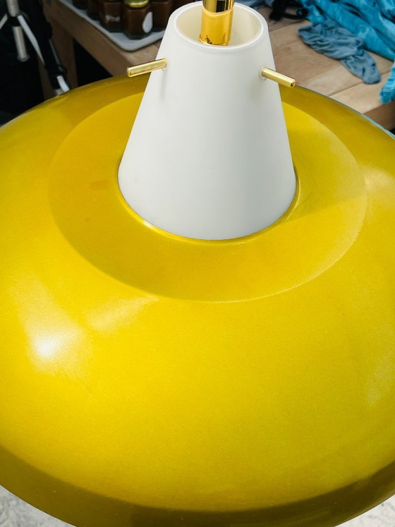 Image 1 of Philips Vintage Louis Kalff Style Pendant Lamp Mustard