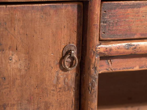 Mobile basso laccato antico in legno di olmo – Cina, circa 1900 – Credenze con vetrina, Iron (photo 11 of 40)