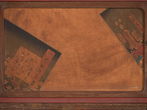 Japanese Cabinet with Kabuki Decorated Sliding Doors in Paulownia Wood, Early Showa Period, circa 1926–1970 (photo 40 of 40)