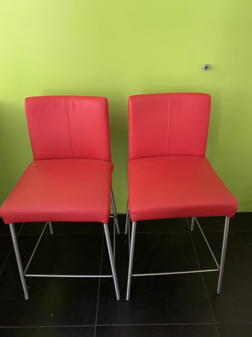 Leather bar stool