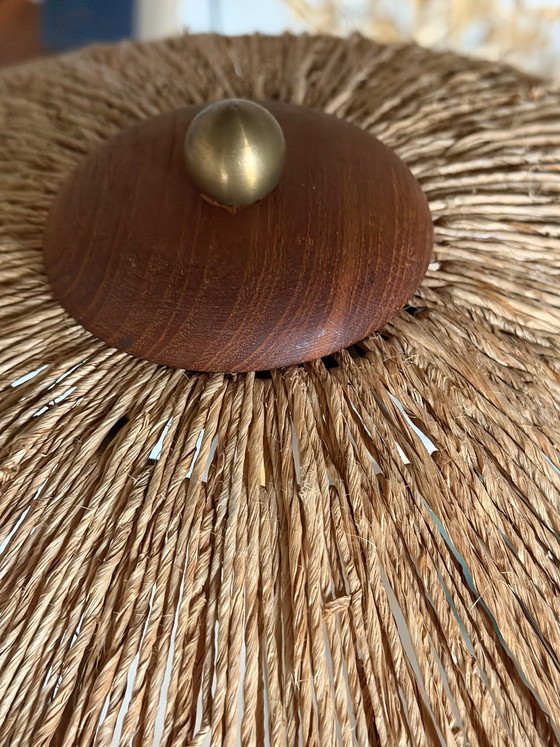 Skandinavische Dreibein-Leselampe aus Teakholz und Messing. – Stehleuchten, Brass, Scandinavian (photo 6 of 10)