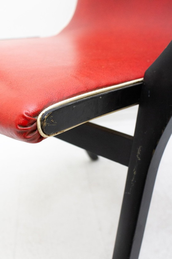 Image 1 of Silla Stako roja de los años 50 de la fábrica de muebles 'De Toekomst'