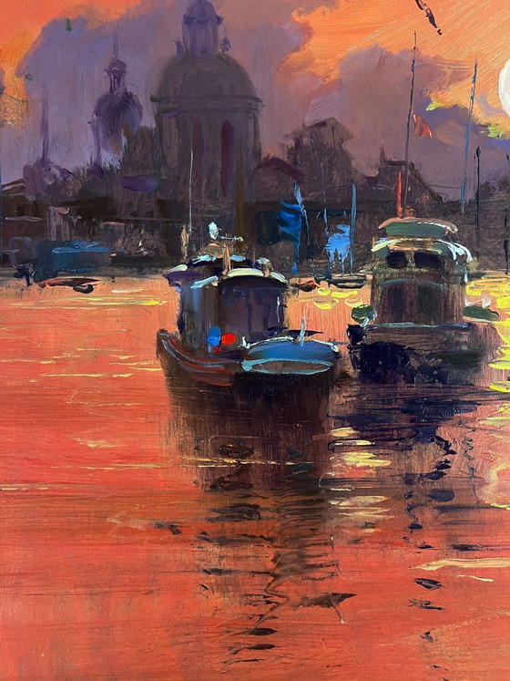 Image 1 of Ferry with a Romantic Sunset