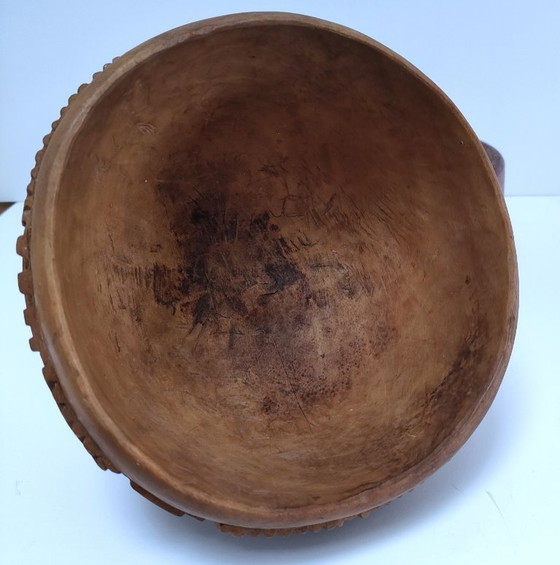 Image 1 of vier antike Massivholzschalen