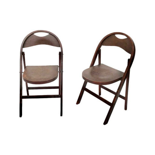 2x Thonet B751 - Silla plegable - Diseño de cocodrilo (original y poco común)