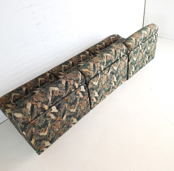Vintage Modulaire Bank 3 Delig Mid Century Modern Design – Modulaire banken, Textile (photo 3 of 12)