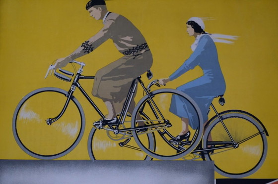 Spectacular and rare 1933 Terrot Cycles Dijon Vintage Poster – Lithographs & prints, Wood (photo 14 of 21)