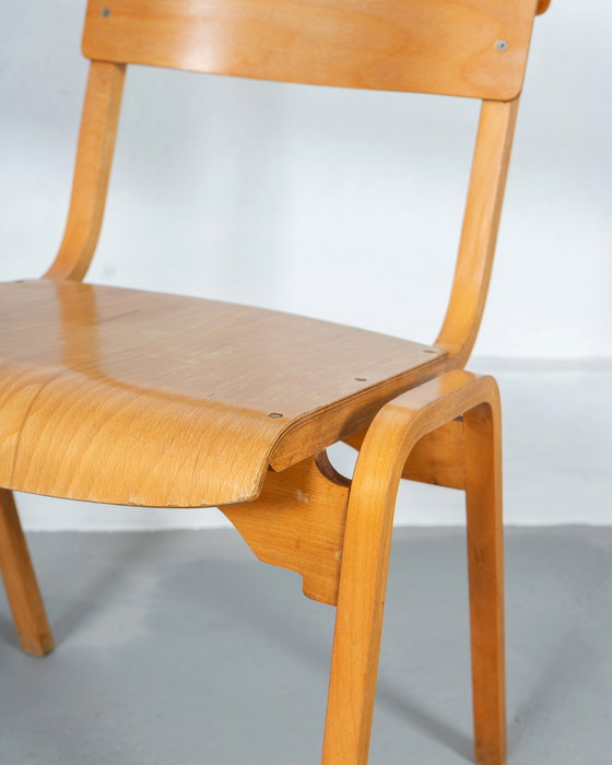 Image 1 of 2 X School Chairs By Tecta, Made In The Uk