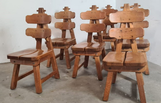 Image 1 of Chaises de salle à manger brutalistes