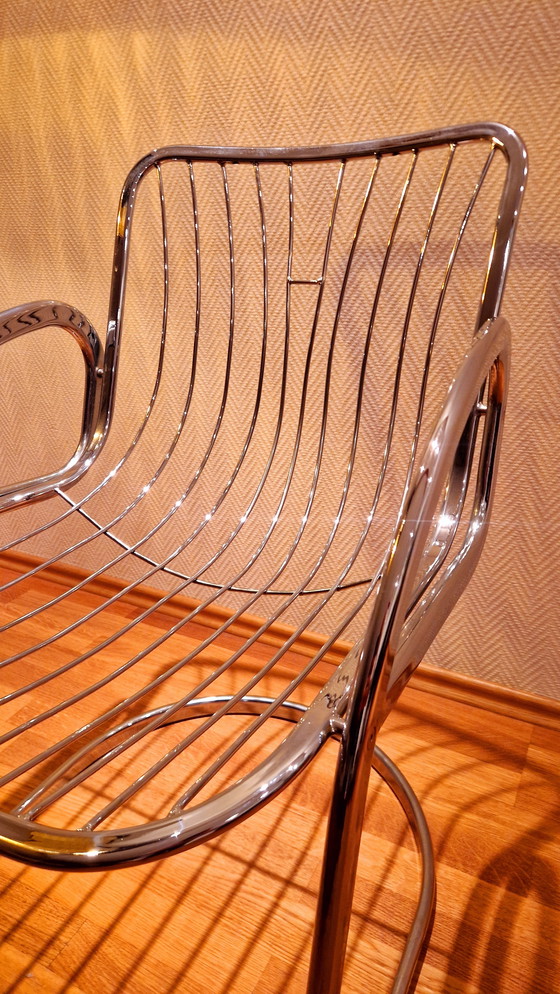 Image 1 of Gastone Rinaldi 4x Chrome Chairs