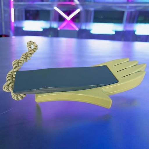 1980er Jahre Cresta Modell 100 Telefon entworfen für Vroom und Dreesmann Handtelefoon