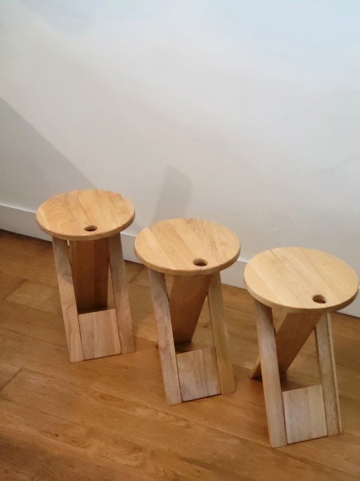 Set of 3 vintage Suzy stools by Adrian Reed for Princes Design Works