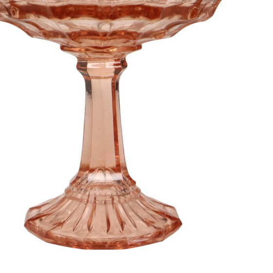 Frutero Art Déco Rosaline de vidrio prensado rosa Scailmont – Accesorios de mesa, Glass (photo 5 of 15)