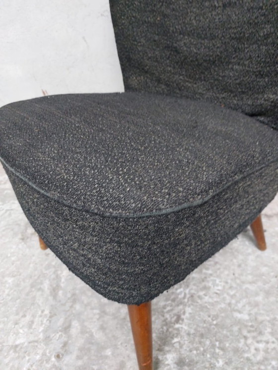 Image 1 of vintage grijze cocktailstoel